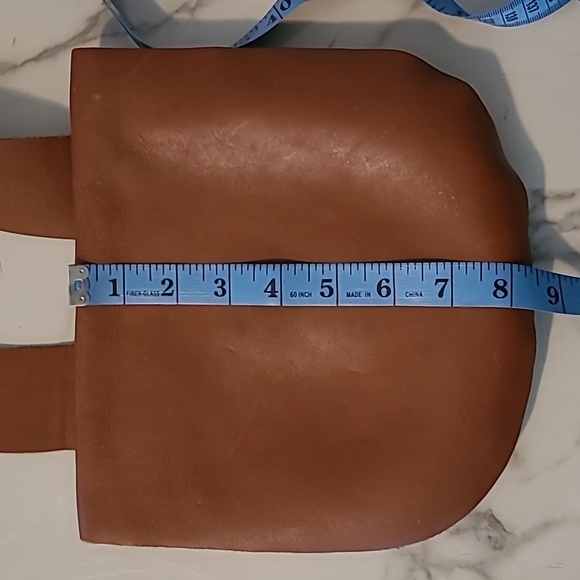 British Tan Gloved Leather Handmade Crossbody Hobo Boho Flap Bag Purse Hippie - Picture 10 of 11